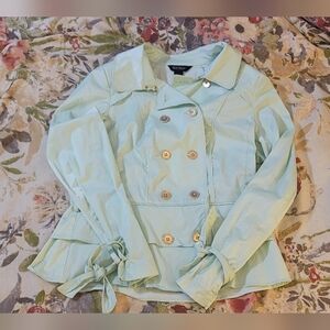 Mint Green Double-Breasted Jacket